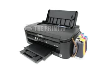 Принтер Epson WorkForce WF-2010W с установленным СНПЧ. Вид  1