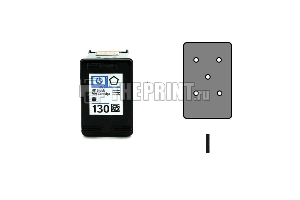 Расположение цветов в картридже HP 130