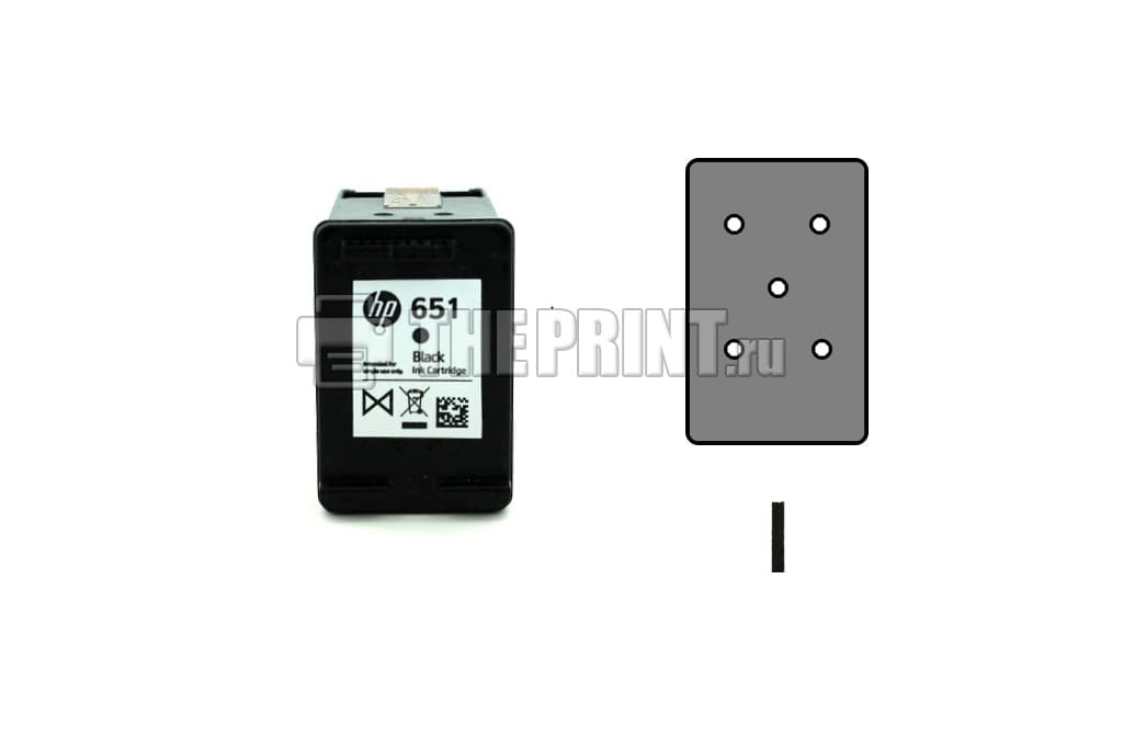 Расположение цветов в картридже HP 651