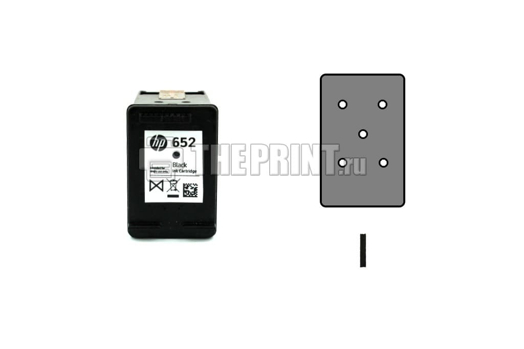 Расположение цветов в картридже HP 652