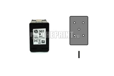 Расположение цветов в черном картридже HP OfficeJet-3834